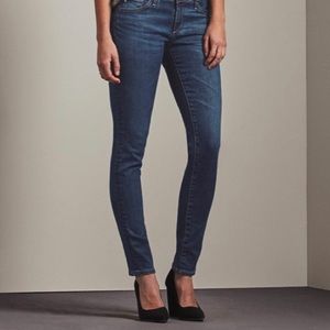 AG Stilt Cigarette crop dark wash jeans